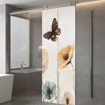 thumbnail image 3 of Blue Brown Floral Window Privacy Film Butterfly Plant Pastoral Style Decorative Glass Window Film UV Blocking Static Cling Non-Adhesive Sticker Covering for Home Door 23.6 x 59 inches, 3 of 7
