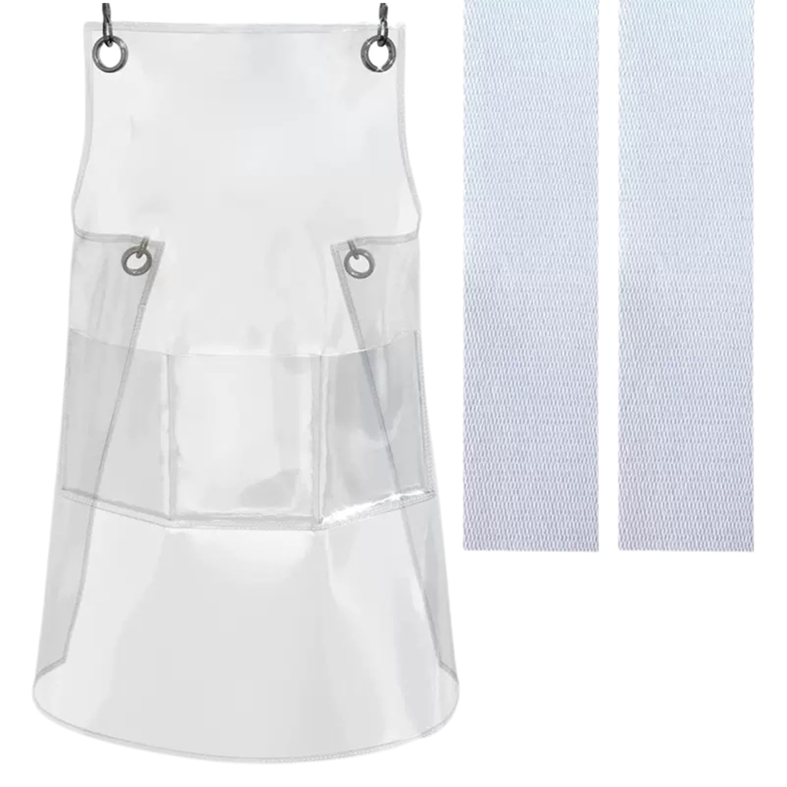 huanledash 1 Set Haircut Apron Waterproof 3pocket Design Adjustable