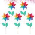 thumbnail image 2 of MasteelfCA 5PCS Multicolored Wooden Windmill Kindergarten Photo Windmill Props Cartoon Rural Windmills Decor Outdoor Area Windmill Decoration for Kids, 2 of 8