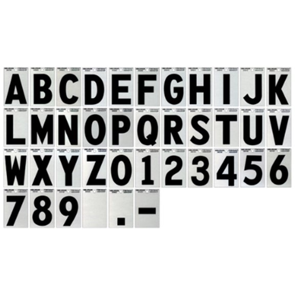 Hillman 840824 3" Black and Silver Reflective Poly-Film Adhesive Letter N