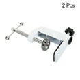 thumbnail image 3 of Uxcell 0.47" Hole Dia. Universal C Clamp Table Lamp Mic Arm Mount Desk Clamp White 2 Pcs, 3 of 6
