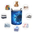 thumbnail image 2 of DouZhe Waterproof Collapsible Large Laundry Baskets, Bitcoin Blockchain Prints Circular Hamper with Handles, 2 of 7