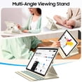 thumbnail image 4 of Fintie Rotating Case for iPad Air 11-Inch (2026/2025/2024) and iPad Air 10.9-Inch 5th/4th Gen, 360° Swivel Stand, Clear Hard Back Cover, Built-in Pencil Holder, Starlight, 4 of 9