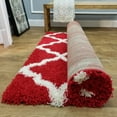 thumbnail image 6 of Maxy Home Bella Trellis Red 6 ft. 7 in. x 9 ft. 3 in. Shag Area Rug, 6 of 7