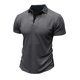 thumbnail image 2 of Camisetas Mens Beefy Muscle Color Sólido Turndown Collar Blusa Top, Camisetas de Manga Corta para Hombre, 2 of 6