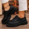thumbnail image 4 of QQAMB Women's Lace-Up Chunky-Heeled Oxford Shoes Slip-On Chunky-Heeled Slip-Ons Anti-Slip Business Casual Dress Shoes for Office Work Loafers, 4 of 8