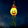 thumbnail image 5 of Clearance Party Light-up Decoration under $10,Halloween Decorations Outdoor Decor Hanging Lighted Glowing Pumpkin Witch Hat With 3 Lighted Up Scary Orange Halloween Decorations For Indoor Outsid, 5 of 8
