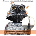 thumbnail image 2 of 3 Pack Bird Scarecrow Mini Fake Owl Decoy Sculpture, 8.26 inch Wagging Head Plastic Small Owl Bird Deterrents, Nature Enemy Horned Pest Repellent for Outdoor Garden Yard, 2 of 9