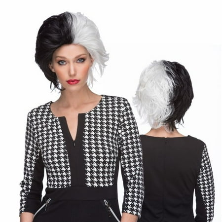 Characters Wicked Synthetic Wig - Black and White