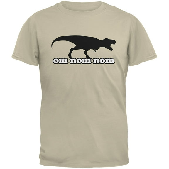 Jurassic - T-rex Om Nom Nom Sand Adult T-Shirt - 2X-Large