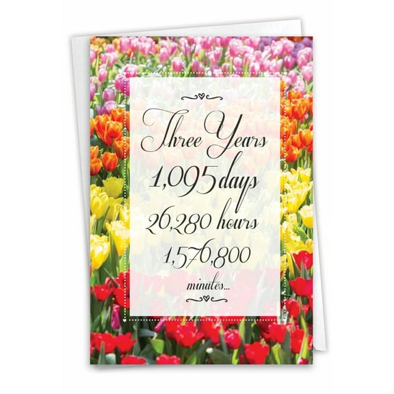 1 Funny Anniversary Card with Envelope - Time Count MIlestones 3 C9086MAG