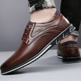 thumbnail image 3 of Men's Dress Shoes Classic Fashion Leather Lace up Wingtip Business Tuxedo Oxfords Sneakers for Wedding, 3 of 6