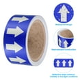 thumbnail image 3 of Uxcell Flow Arrow Tape, Polyethylene Pipe Marking Sticker, 2 inch x 33 ft, Blue/White, 3 of 5
