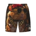 thumbnail image 4 of Lsque Mens Swim Trunks Hip-Hop Guinea Pig. Pattern - Bathing Suit Compression Liner - Beach Swim Shorts Swimwear - (S-3XL) - Stretch Quick Dry -Medium, 4 of 9