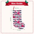 thumbnail image 3 of Salouo Dark Blue Stripes and Flamingos Print Christmas Decorations Stockings 1 Pack 18'' Xmas Stockings Holiday Stocking Personalized Farmhouse Decor for Home Family Party Tree, 3 of 7