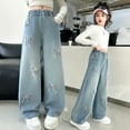 thumbnail image 4 of LNMQLPDBS Toddler Boy Jeans 4t Jeans for Teens Girls Warm Pants Wide Leg Sweat Pants Baggy Teen Girl Clothes 12-14 Years Old Clothes 10-12 Gifts, 4 of 9