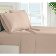 thumbnail image 3 of 30" EXTRA DEEP POCKETS- Pure Giza Cotton (Short-Queen Size) Striped Pattern Bed Sheets Set- 300-TC Bedding – Short-Queen Size Bed, RV Sheetss - Peach Stripe, 3 of 7