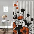 thumbnail image 2 of Orinice Flowers Bathroom Decor Set with Hooks, Colorful Luxurious Graphic Print Polyester Fabric Fashion Shower Curtain, 100% Waterproof, Easy to Install, Machine Washable - 100% Polyester Fiber 60x72, 2 of 7