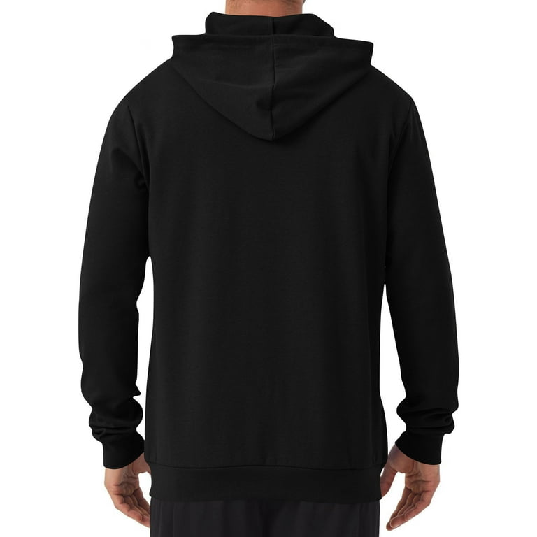Dovford Lightweight Hoodie Men Zip Up Hooded Sweatshirt Thin Slim