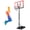 Black+Red, variant on HooKung Basketball Hoop 5.73-10FT Height Adjustable Portable Basketball Goal for Indoor Outdoor Basketball Stand 44 IN Backboard with Wheels