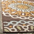 thumbnail image 5 of SAFAVIEH Veranda Axum Geometric Indoor/Outdoor Area Rug, Chocolate/Terracotta, 6'7" x 6'7" Square, 5 of 8