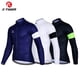 thumbnail image 2 of X-TIGER - Maillot de ciclismo para hombre, manga larga, transpirable, secado rápido, cremallera completa, 3 bolsillos traseros, ropa para bicicleta de carretera, 2 of 5