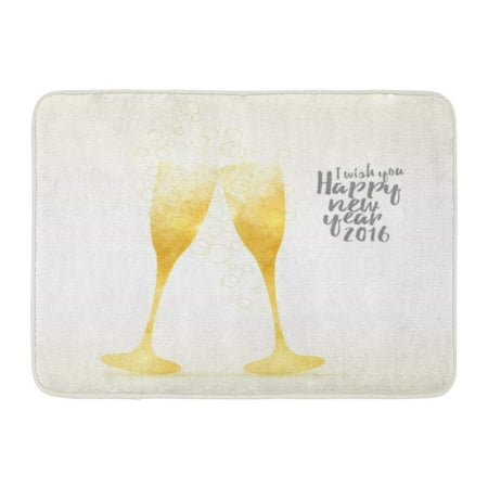 GODPOK Alcohol Bubble Glasses Sparkling Wine Stains Suitable Your Designs Christmas Year Events Rug Doormat Bath Mat 23.6x15.7 (Best Low Alcohol Wine)