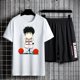 thumbnail image 1 of Slam Dunk-chándal de algodón para hombre, Camiseta con estampado de Anime, pantalones cortos, traje de verano, conjunto de entrenamiento holgado, ropa deportiva de baloncesto, camiseta de gran tamaño, 1 of 4