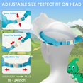 thumbnail image 5 of 2 Pack Baby Shower Caps For Kids Shampoo Guard Toddler Bath Caps Blue Yellow, 5 of 5