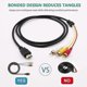thumbnail image 5 of Hdmi To Rca Cable, 1080p 5ft/1.5m Hdmi Male To 3-rca Video Audio Av Cable Connector Adapter Transmitter For Tv Hdtv Dvd, 5 of 5