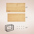 thumbnail image 3 of SONGMICS 2 Pack Cabinet Organizer Shelf, Kitchen Counter Shelves, Kitchen Storage, Spice Rack, Stackable, Expandable, Metal and Engineered Wood, Ink Black and Natural Beige, 3 of 8