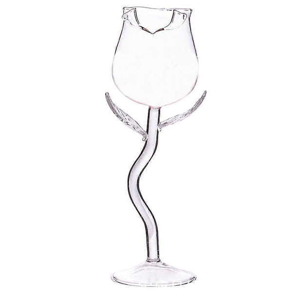 1pc Creative Rose Flower Wine Glasses Party Dinner Festival Red Wine Glasses