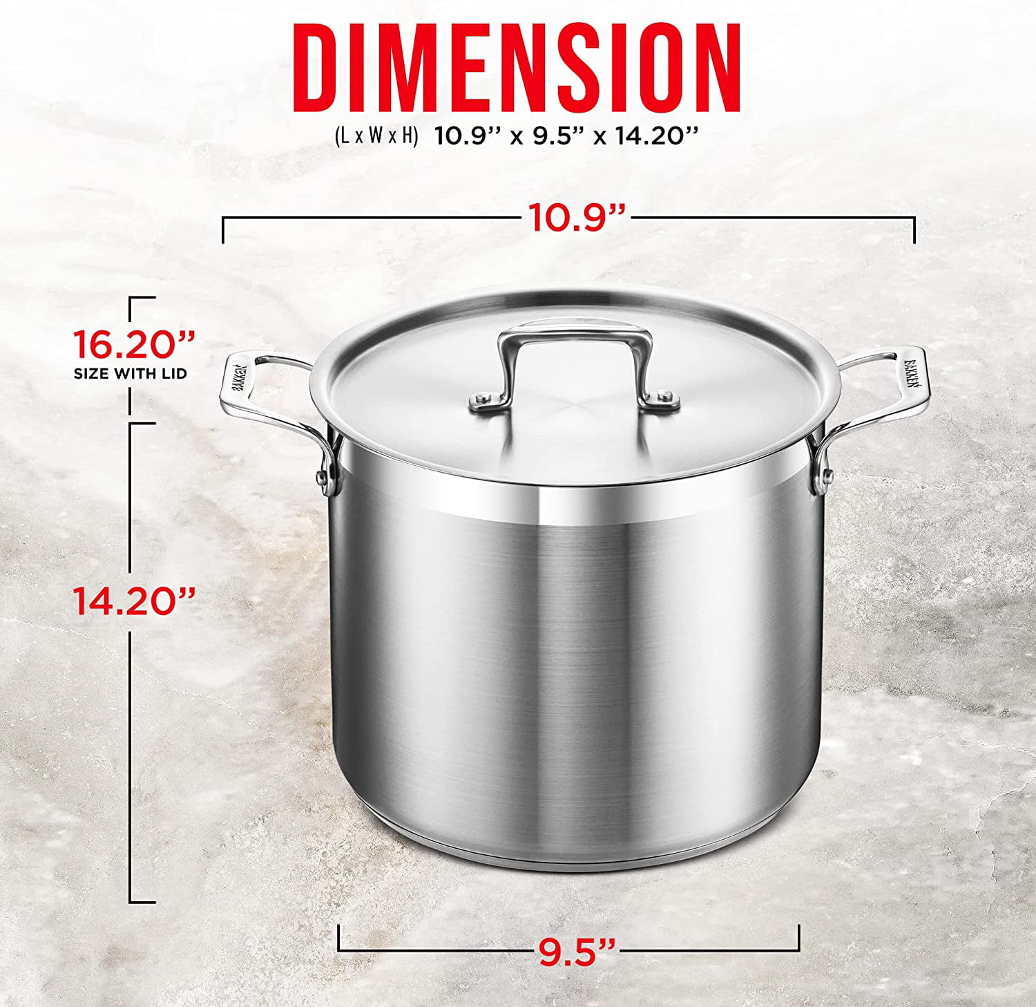 6 QT Stainless Steel 18/10 Induction Stock Pot (Free Gift 2 Spoons) – R & B  Import