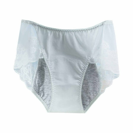 Jalioing Comfy Panties for Women High Waist Breathable Cotton Panty Solid Color Classic Underwear (XX-Large  Green)