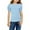Blue-a, variant on Little Girls Puff Short Sleeve Shirts Summer Ribbed Knit Crewneck T Shirt Tops Tee Girls Ruffle Sleeve Shirts Summer Cute Blouse for Spring Summer(White-a,4-5 Years)