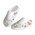 thumbnail image 2 of Lsque Watercolor Floral Pattern Womens Comfort Cotton on Scuff With Memory Foam and Anti-skid Sole Slipper-42/43, 2 of 7