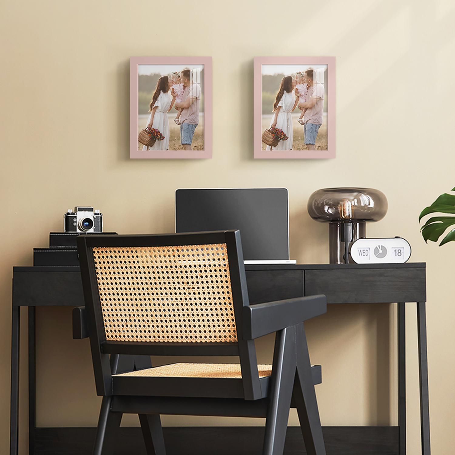 Modern 8 in. x 10 in. Pink Picture Frame (Set of 2)