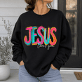 thumbnail image 2 of Christian Shirt, Jesus Loves You Sweatshirt, Colorful Faith Hoodie, Inspirational Christian T-Shirt, Easter Gift for Women and Men, 2 of 9