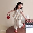 thumbnail image 2 of Bovxnpu Girls Summer Clothing Sets Girls Sleeveless Pants Princess Outfit Set, 2 of 7