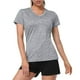 thumbnail image 2 of Gibobby Blusas Elegantes Para Mujer Blusa de mujer con cuello en V Top suelto de viaje（Gris， M), 2 of 5