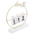 thumbnail image 1 of CATIEBYE Assorted Color Wood Block Perpetual Calendar for Desk with Builtin Soft Light, 1 of 8