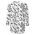 thumbnail image 2 of Craaazy Dressy Tops for Women Vintage Floral Print 3/4 Length Sleeve Crewneck Spring Clothes Gifts, 2 of 5