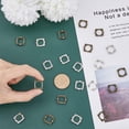 thumbnail image 4 of 160Pcs 2 Colors Bead Frames with 10.5mm Diameter Tibetan Style Alloy Bead Frames Rectangle Links with 2 Holes que Copper Silver Hollow Open Connectors for Earring Jewelry Making DIY, 4 of 6