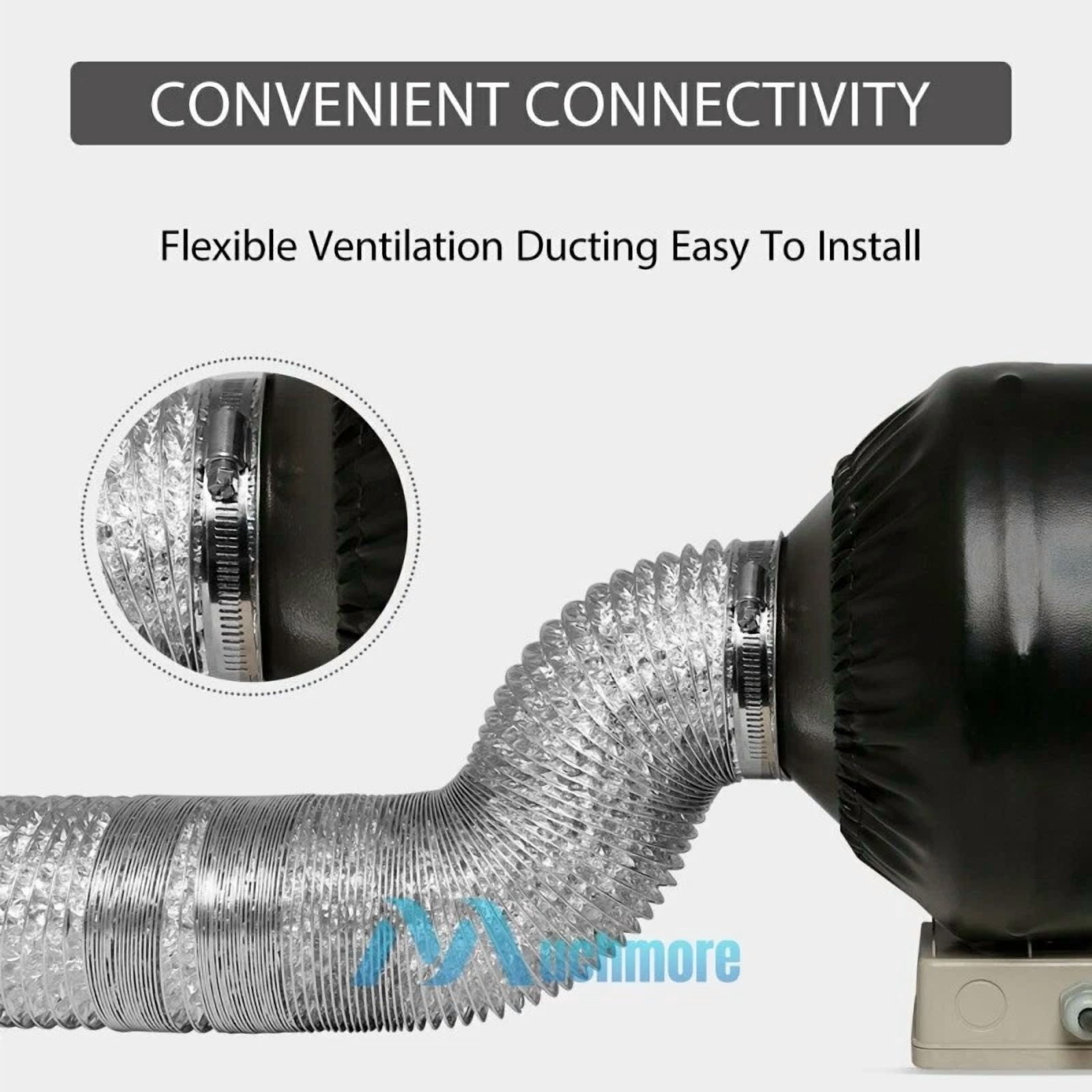 Non-Insulated Flexible Aluminum Air Ducting Dryer Vent Hose For Hvac Ventilation