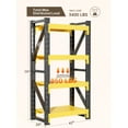 thumbnail image 2 of CXUZCZ 4-Tier Storage Shelves,79"H Heavy-Duty Garage Shelving Unit,Adjustable Industrial Metal Shelf System,3,400lbs Capacity,Tool Organizer for Garage,Workshop,42"W*20"D*79"H,Black&Yellow, 2 of 10