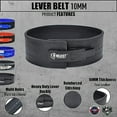 thumbnail image 3 of Beast Power Gear Weight Lifting Belt with Free Strap - 4 Inches Wide 10MM 13MM Lever Belt Weightlifting with Lever Buckle, 3 of 7