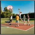 thumbnail image 4 of ZYPPP Mini Portable Basketball Hoop Stand for Kids Juniors 8 ft Adjustable Height Backboard Starter Basketball System w/Wheels Indoor Outdoor, 4 of 9