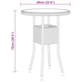 thumbnail image 4 of vidaXL 3 Piece Garden Dining Set Poly Rattan Beige, 4 of 4