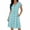 Light Blue, variant on Summer Dresses for Women Plus Size Flutter Sleeve V Neck Sundress A Line Polka Dot Mini Dress Weekend Wear