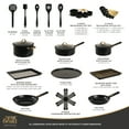 thumbnail image 2 of Thyme & Table 32-Piece Aluminum Ceramic Non-Stick Cookware Set - Black Pots and Pans, 2 of 8